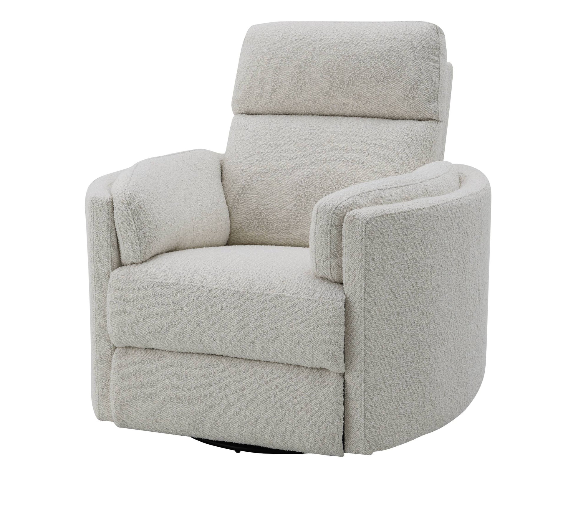 Sagen Glider Recliner W Swivel, Beige Boucle Lv02733 Beige Upholstered