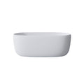 51'' Freestanding Bathtub Resin Stone Soaking Bathtub Solid Surface Modern Tubs With Overflow And Pop Up Drain In White Matte White Oval Bathroom Freestanding Tubs Matte Less Than 59 In Soaking Center Solid Surface Solid Surface