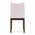 Dining Chair Set Of 2 Light Beige Fabric