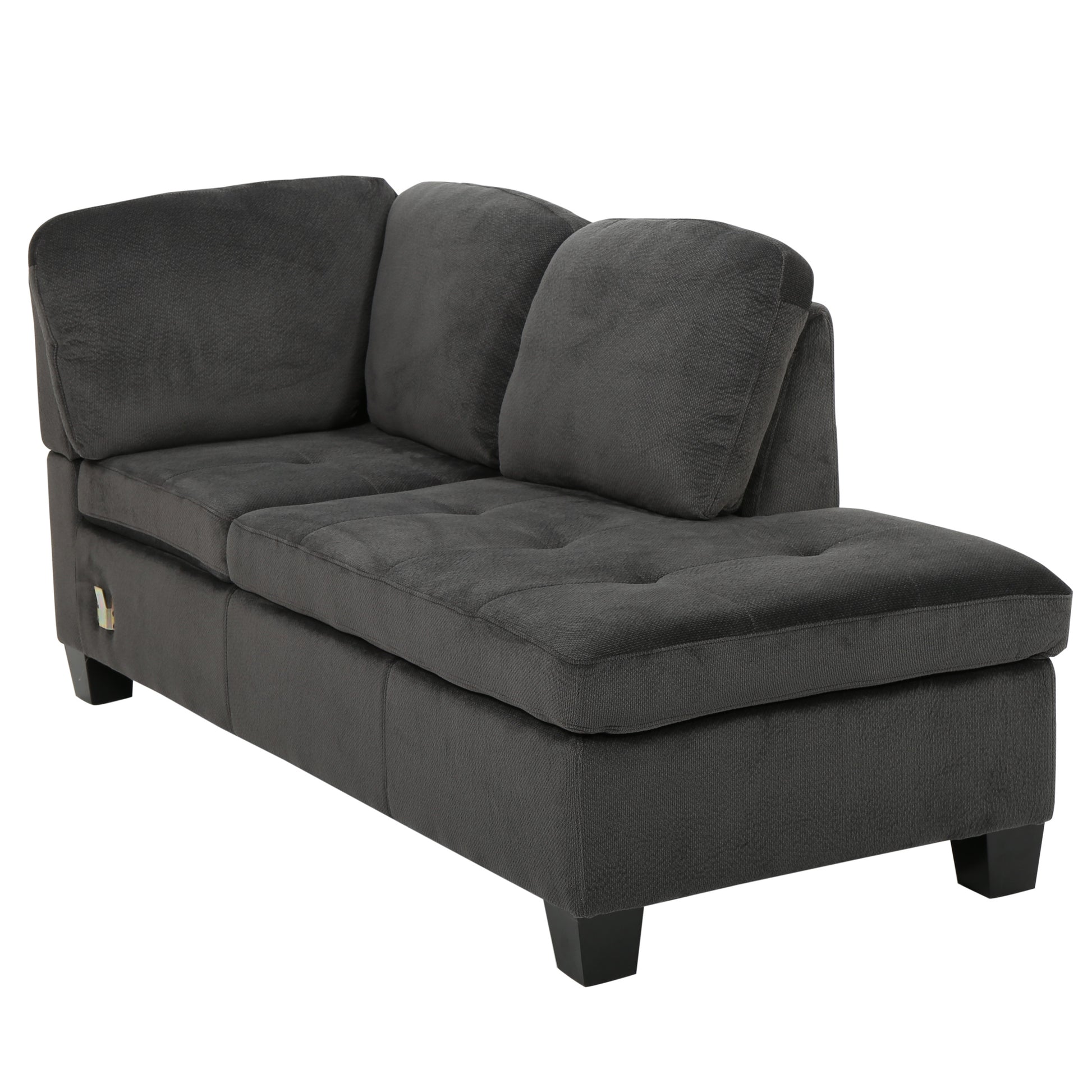 Sofa Charcoal Fabric 6 Seat