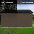 Metal Garden Sheds 10Ftx12Ft Outdoor Brown With Window Brown Metal