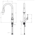 Touchless Kitchen Faucet,Hands Free Automatic Smart Kitchen Faucet Chrome Kitchen Contemporary Ceramic Brass