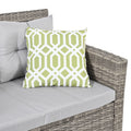 Patio Furniture, Outdoor Furniture, Seasonal Pe Wicker Furniture, 6 Set Wicker Furniture With Tempered Glass Coffee Table Brown Pe Rattan Iron Waterproof Fabric