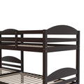 Twin L Shaped Bunk Bed With Trundle Espresso Old Sku:Lp000024Aap Espresso Solid Wood