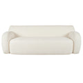 81.5'' Minimalist Curved Upholstered Sofa, 3 Seat Modular Casual Sofa For Living Room, Bedroom, And Apartments Beige Polyester 3 Seat