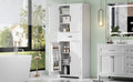 Bathroom Storage Cabinet With Multi Functional Storage Space, Drawer With Slide Rails, Adjustable Shelf, White White Mdf