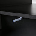 Cream Style Tv Stand And Coffee Table Set Of 2, Led Light Strip Tv Stand For Tvs Up To 80'', Cloud Top Coffee Table With 2 Brake Wheels For Living Room, Black Black 80 89 Inches Particle Board