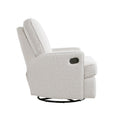 Tucker Swivel Recliner In Cream Boucle Cream Fabric