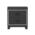 3 Pieces Bedroom Sets Queen Size Upholstered Bed With Led Lights, Nightstands And Dresser With Metal Handles And Sparkling Shiny Decoration, Black Expected Arrival Time:8.5 Queen Black 3 Piece Set Mdf Metal