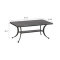 Coffee Table, Dark Lava Bronze Antique Bronze Aluminum