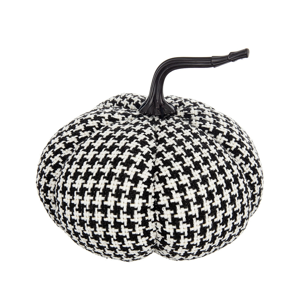 7X7X7.5" Fabric Pumpkin Decor, For Holiday Halloween Decoration Black,White Polyester