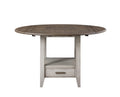 Abacus 5 Piece Dining Set With Drop Leaf Counter Height Table Smoke Grey Smoke Grey Wood
