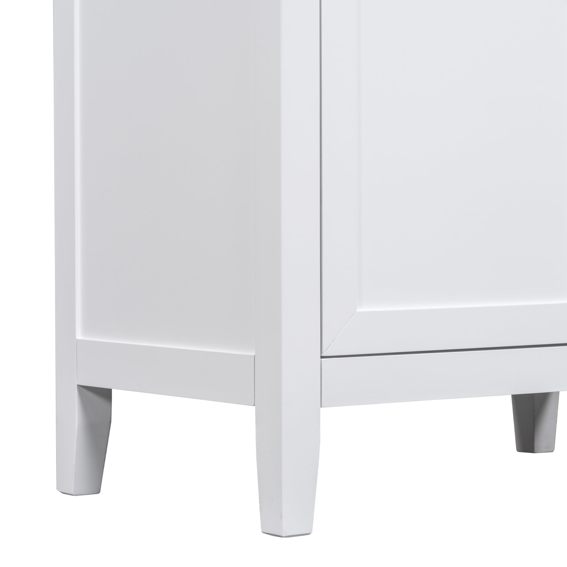 30" Bathroom Vanity Without Sink, Cabinet Base Only, Bathroom Cabinet With Drawers, Solid Frame And Mdf Board, White White Solid Wood Mdf