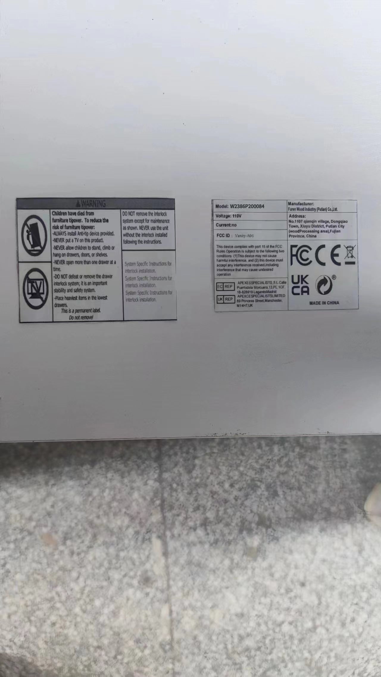 47.2"Vanity Desk With Large Mirror, 3 Colour Lighting Modes, Adjustable Brightness, Dresser With 3 Drawers & 2 Vertical Cabinets, Makeup Vanity Table For Women & Girls Black Black Particle Board