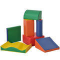 Soozier 7 Piece Soft Play Blocks Kids Climb And Crawl Gym Toy Foam Building And Stacking Blocks Non Toxic Learning Play Set Educational Software Activity Toy Brick Baby Soft Climbing Block Colorful Plastic