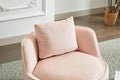 Swivel Chair, 360 Swivel Accent Chair, Barrel Chair For Living Room Bedroom Pink Velvet