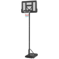 Soozier Portable Basketball Hoop, 7.5 10Ft Height Adjustable Swimming Pool Basketball Goal With 43.25