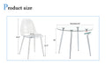 Table And Chair Set.A Modern Minimalist Round Dining Table With Transparent Tempered Glass Top And Silver Metal Legs,Paired With 6 Multiple Transparent High Quality Pp Dining Chairs With Silver Legs. Silver,Transparent Seats 6 Glass Metal