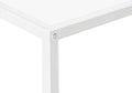 Accent Table, Console, Entryway, Narrow, Corner, Living Room, Bedroom, White Laminate, White Metal, Contemporary, Modern White Particle Board