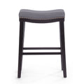 Saddle Stool Charcoal Fabric