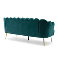 3 Seater Sofa Teal Velvet