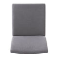 Dining Chair Set Of 2 Dark Grey Fabric