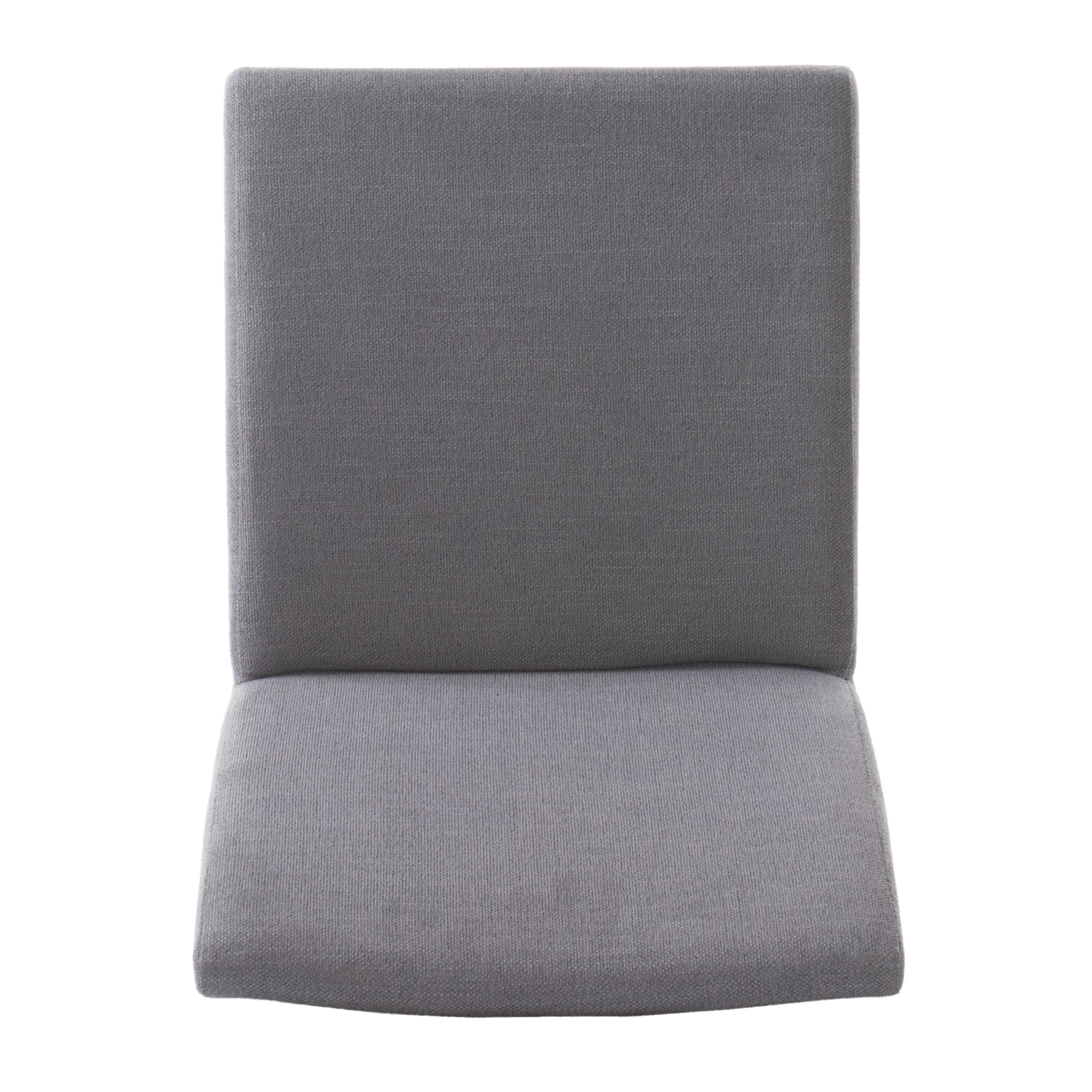 Dining Chair Set Of 2 Dark Grey Fabric