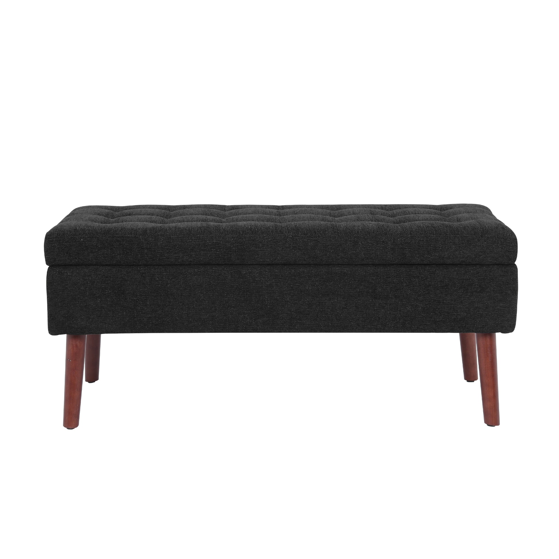 Storage Bench With Storage Bench For Bedroom End Of Bed Bench Foot Of Bed Bench Entryway Bench Storage Ottoman Bench 43.7" W X 18.1" D Black Linen Bench Black Flip Top Linen