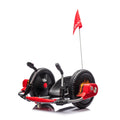 12V Kids Ride On Electric Toy,2Wd,16'' Exaggerated Wheel,Dual Handle Control For 360 Degree Flexible Steering And Rotation,Solid Metal Frame,Provide A Speed Of 4.66 Mph For Kids Aged 6 . Red 50 99 Lbs Polypropylene