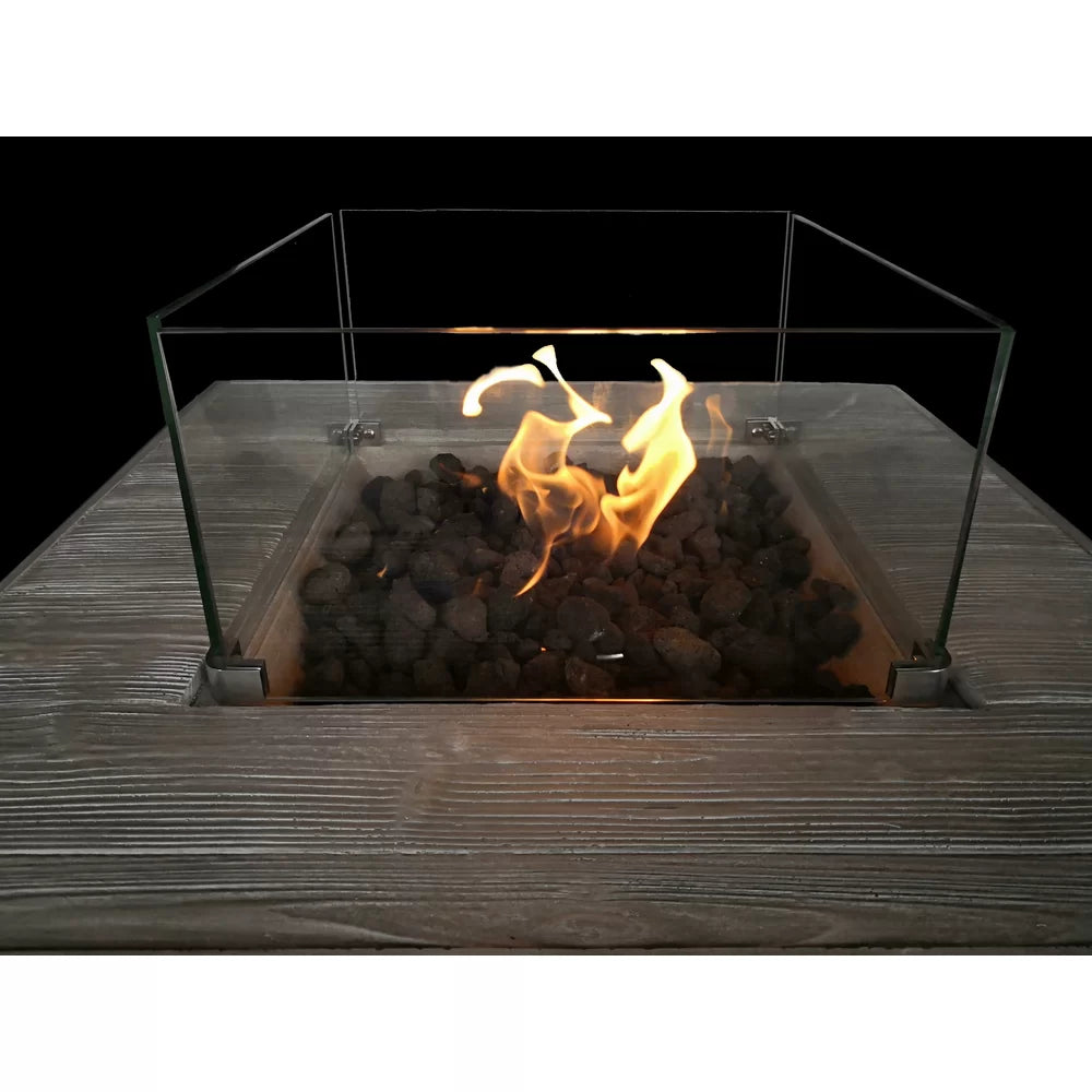 Fibre Reinforced Concrete Propane Fire Pit Table Black Gray Garden & Outdoor Modern Stone Concrete