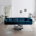 Free Combination Modular Sofa Free,4 Seater Sofa Comfy Chenille Fabric,Sectional Sofa Couch, Blue Chenille Blue Chenille 4 Seat