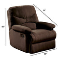 Arcadia Microfiber Glider Recliner, Chocolate Brown Brown Microfiber