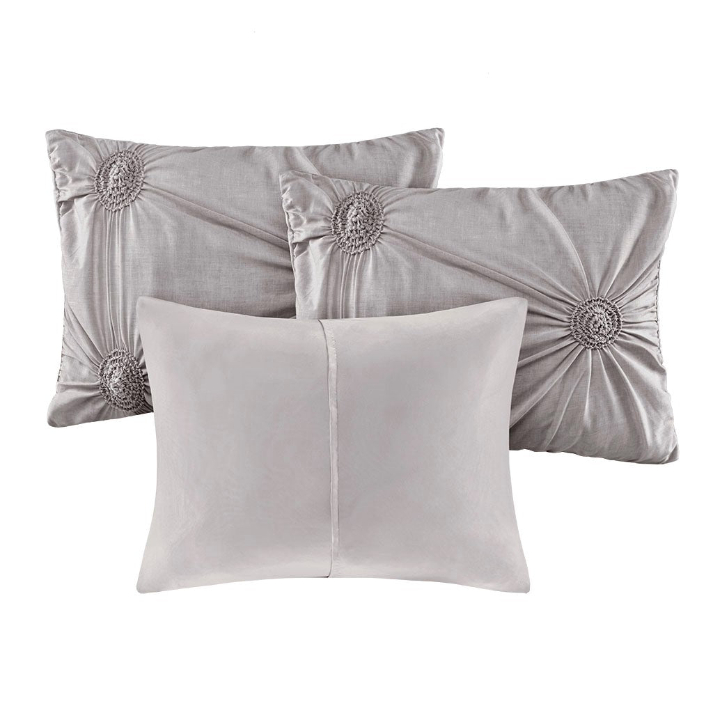 6 Piece Reversible Daybed Cover Set Dark Gray Daybed Dark Gray Polyester