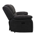 Marshall Black Reclining Console Loveseat Black Foam Solid Wood