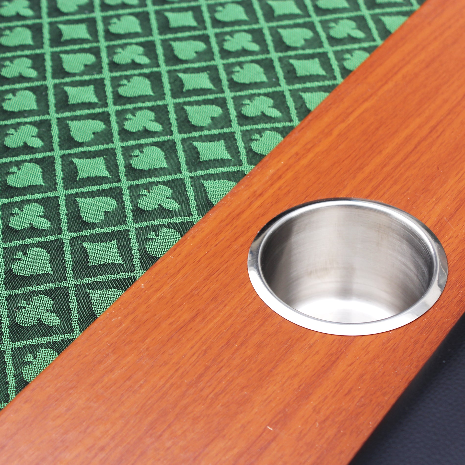 96" 10 Poker Table For 10 Players Casino Games With Speed Cloth Felt Pedestal Base Cup Holders Green Green Primary Living Space Modern Wood Stainless Steel