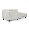 Chaise Lounge Beige Fabric