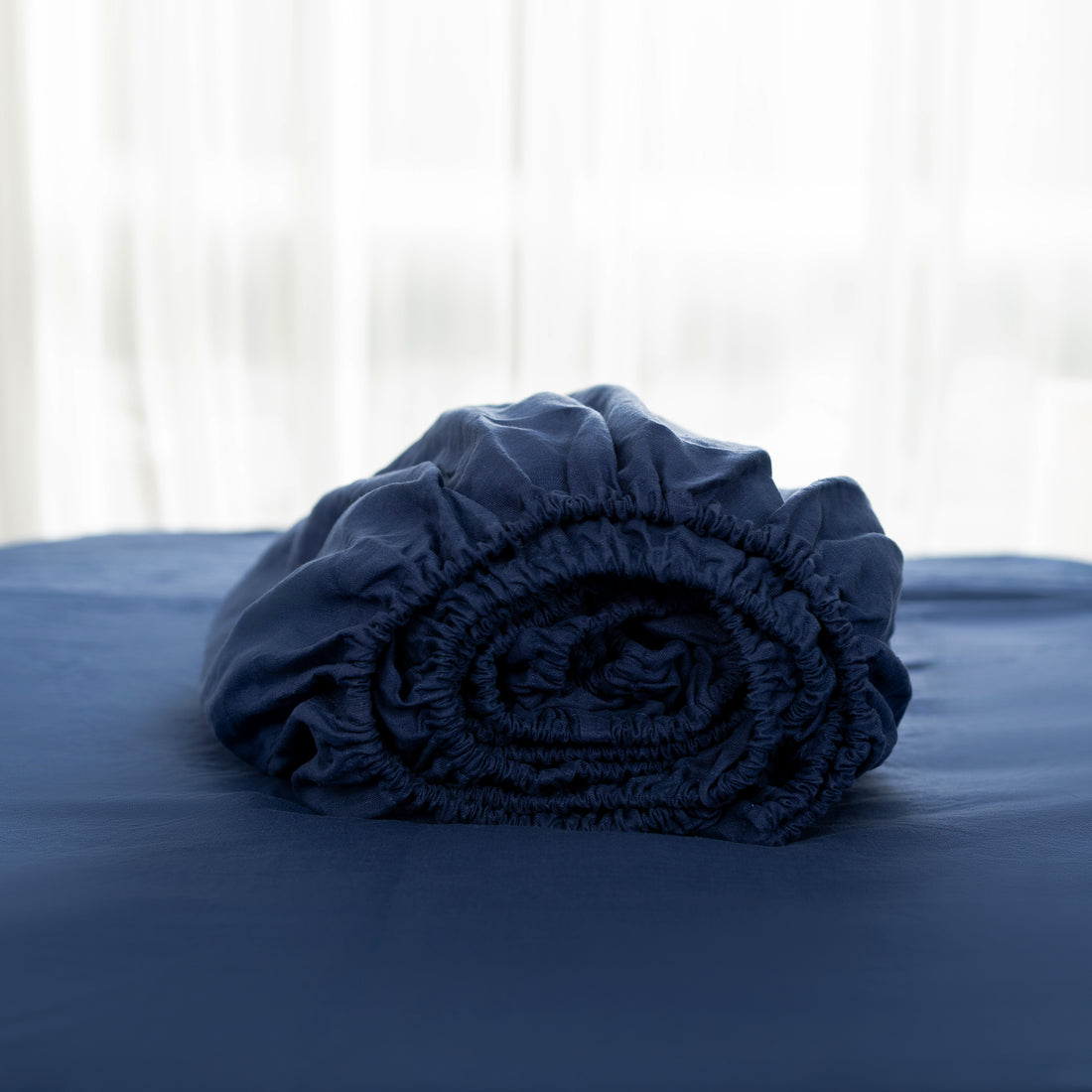Fitted Queen Sheet 1 Pc, Bed Sheets Queen Size, Linen Sheets Queen Size, Hotel Sheets Navy Linen