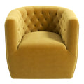 Delaney Swivel Chair Gold Velvet Yellow Velvet Wood Solid Wood,Velvet
