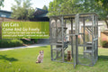 Catio Outdoor Cat Enclosure Cat Catio Cat House, Cat Cage Condo Indoor Playpen Kitty House Shelter With Multi Platforms, Waterproof Roof, Pull Out Tray 71.3