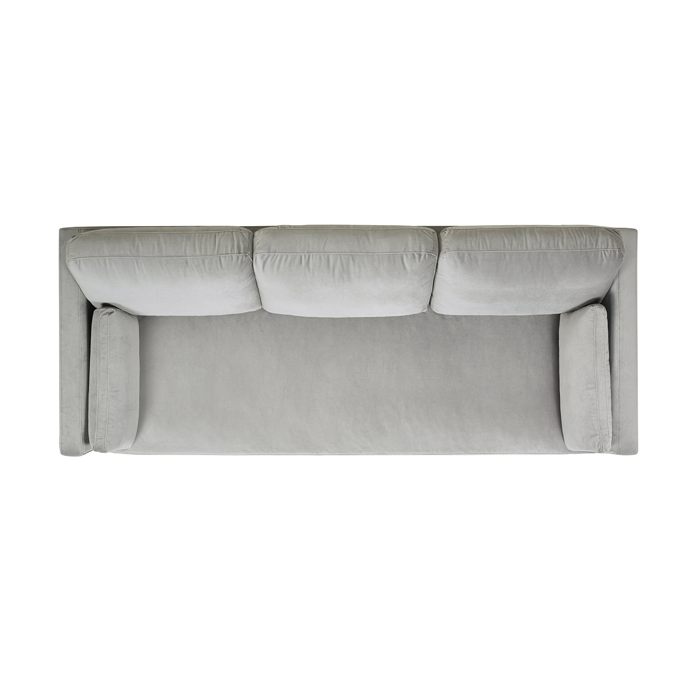 Knox 84" Modern Farmhouse Sofa, Opal Grey Velvet Gray Wood Foam Velvet 3 Seat