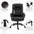 Vinsetto Big And Tall 400Lbs Executive Office Chair With Wide Seat, Computer Desk Chair With High Back Pu Leather Ergonomic Upholstery, Adjustable Height And Swivel Wheels, Brown Brown Faux Leather
