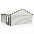 23Ft X 22Ft Double Garage Metal Shed With Side Entry Door,Can Storage Power Tools, Motorized Machinery, Farm Equipment, Pick Up Truck Cream Garden & Outdoor Metal