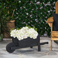 Acacia Wood Planter Dark Grey Acacia Wood