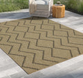 Earth Gc Ntl1010 Jute Black 2 Ft. 7 In. X 7 Ft. 3 In. Indoor Outdoor Area Rug Natural Black Polyester Polypropylene