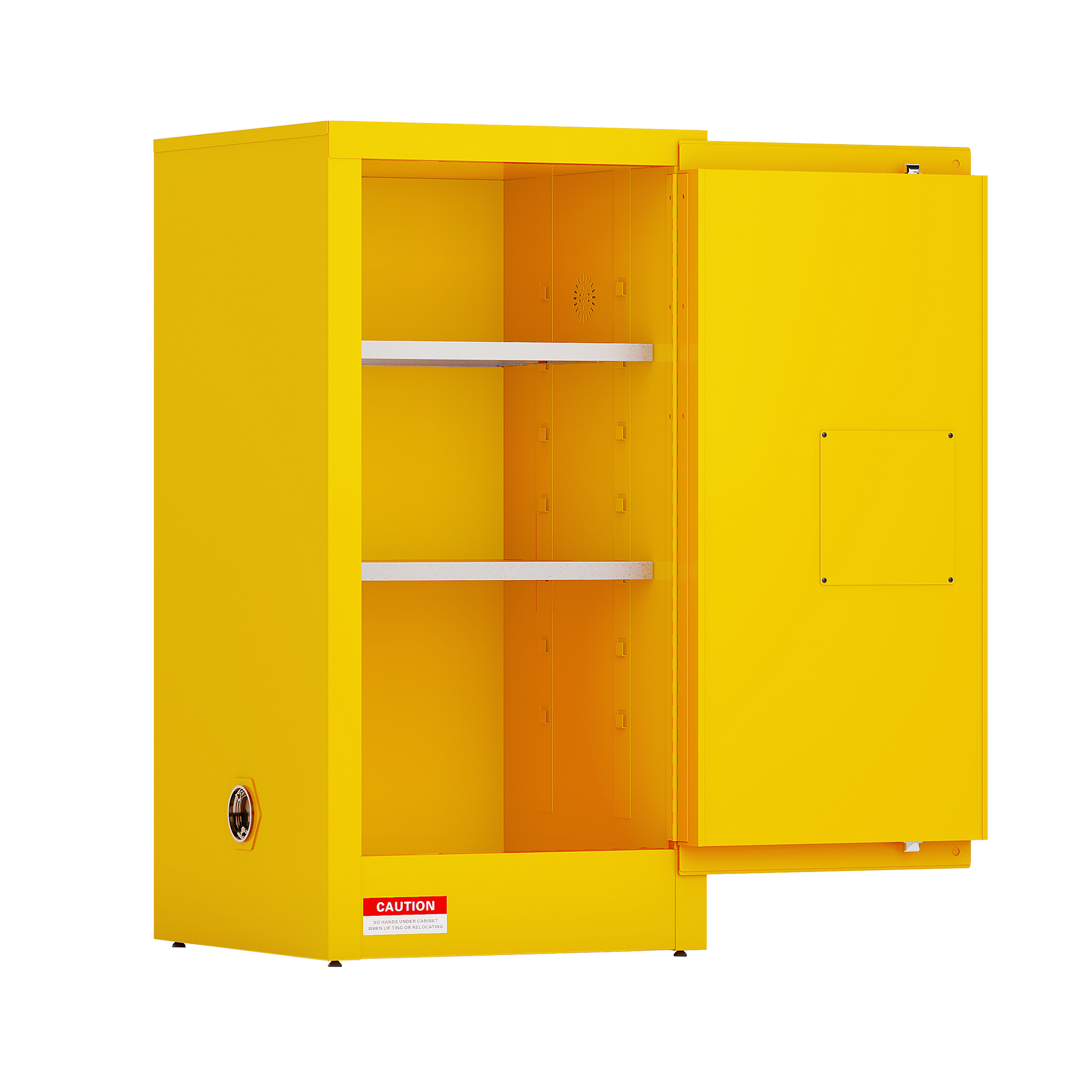 Flammable Safety Cabinet, Galvanized Steel, Laboratory Cabinets Explosion Proof Cabinets Anti Corrosion Reagents Instruments Protection Supplies Cabinet Antique Yellow Steel