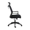 Techni Mobili Ergonomic Office Chair With Lumbar Support And Adjustable Headrest Black Office Spot Clean Modern Office Chairs Adjustable Height Fabric Plastic