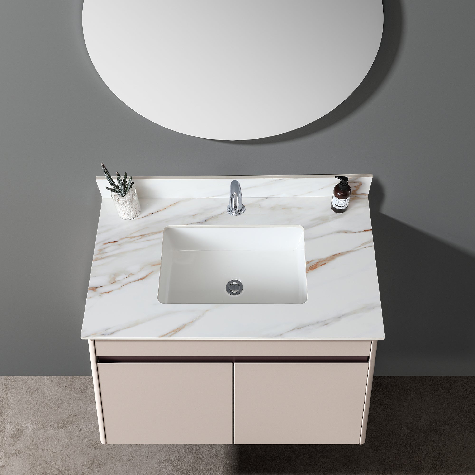 37 Inch Marble Vanity Top, Bathroom Vanity Top With Undermount Rectangular Middle Sink And 4" Height Backsplash, Pre Drilled Faucet Hole Vanity Top, Carrara White With Veins White Marble Bathroom American Design,American Traditional Sintered Stone