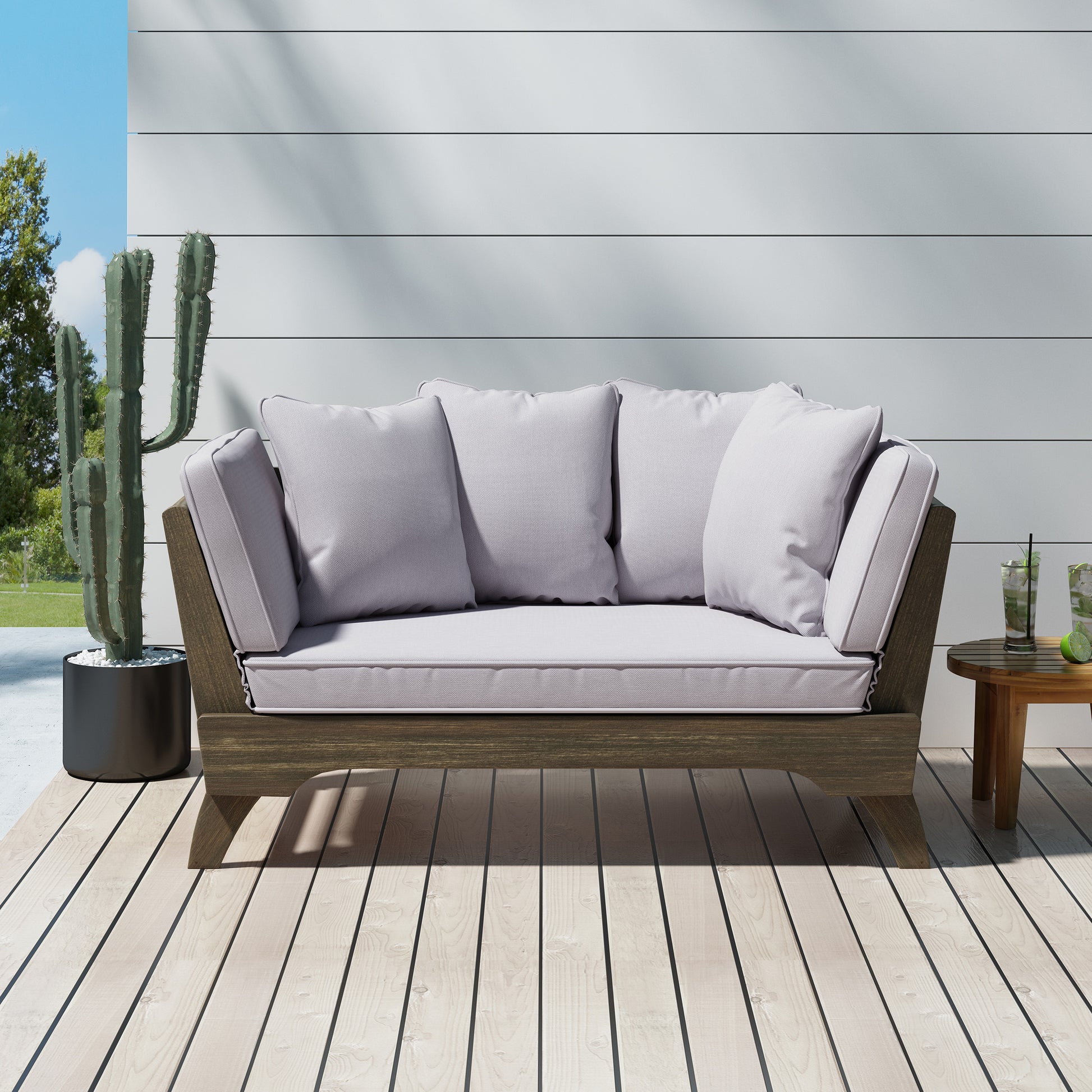 Serene Daybed Grey Fabric