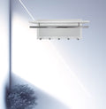 Esyspot Metal Powder Coating Hook Wall Mounted With Shelf In White White Bedroom Contemporary Chrome Metal