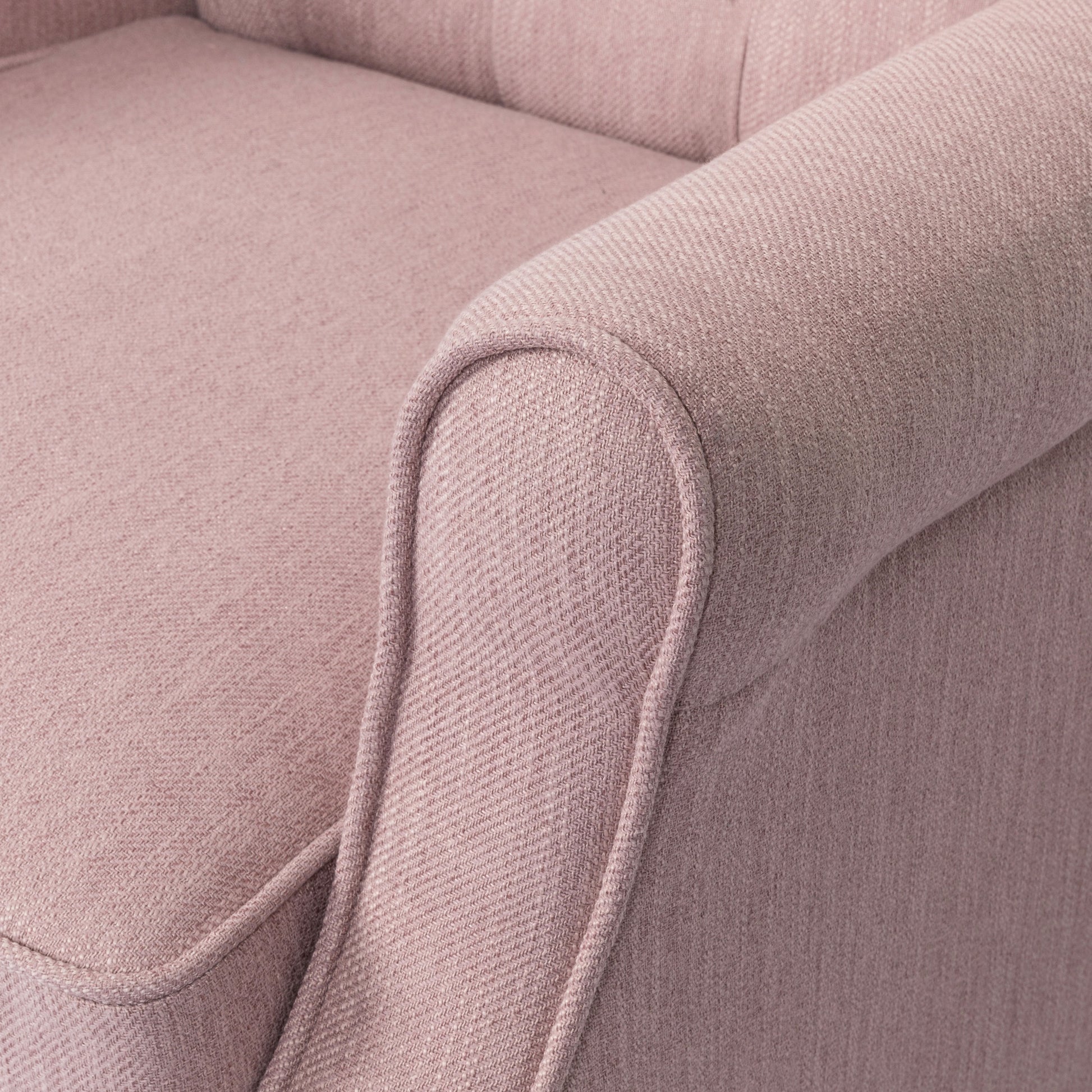 28" Wide Manual Wing Chair Recliner Light Pink Fabric